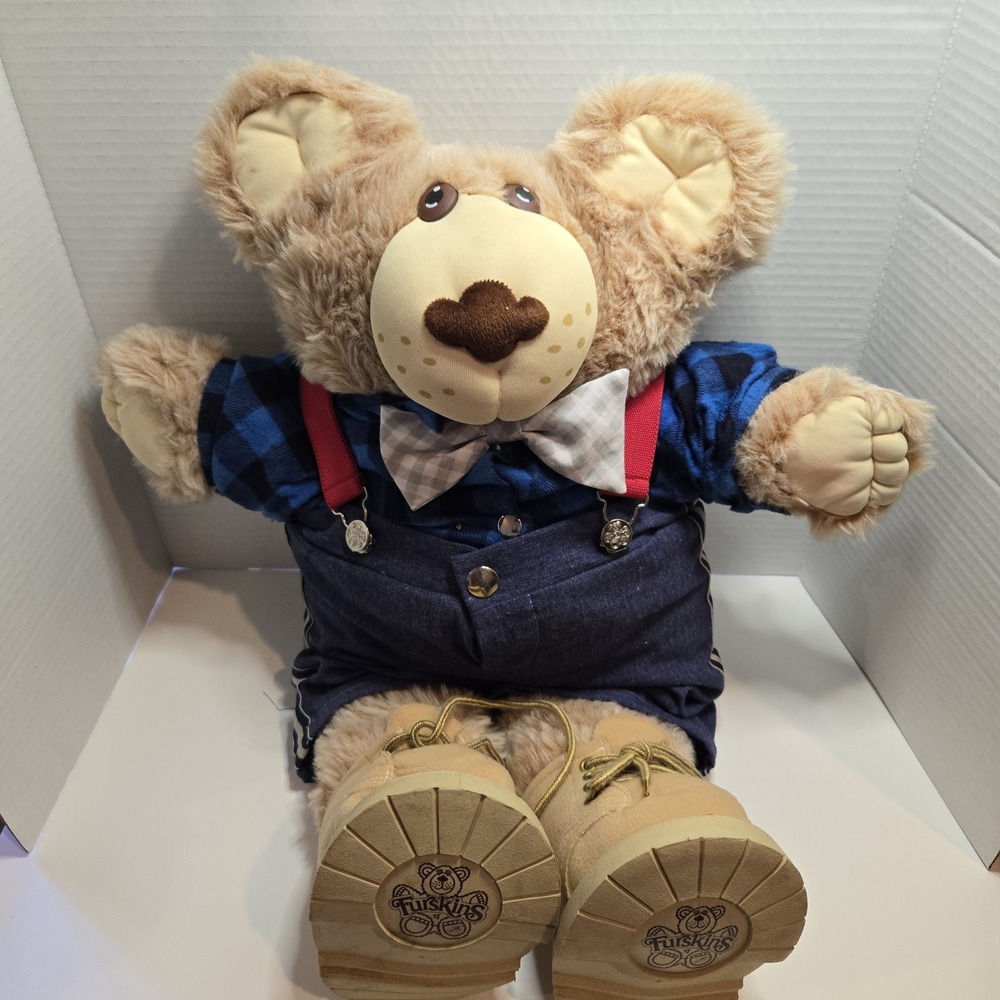 Furskins Farrell Furskin Teddy‎ Bear Large Plush 22" 1986 No Hat